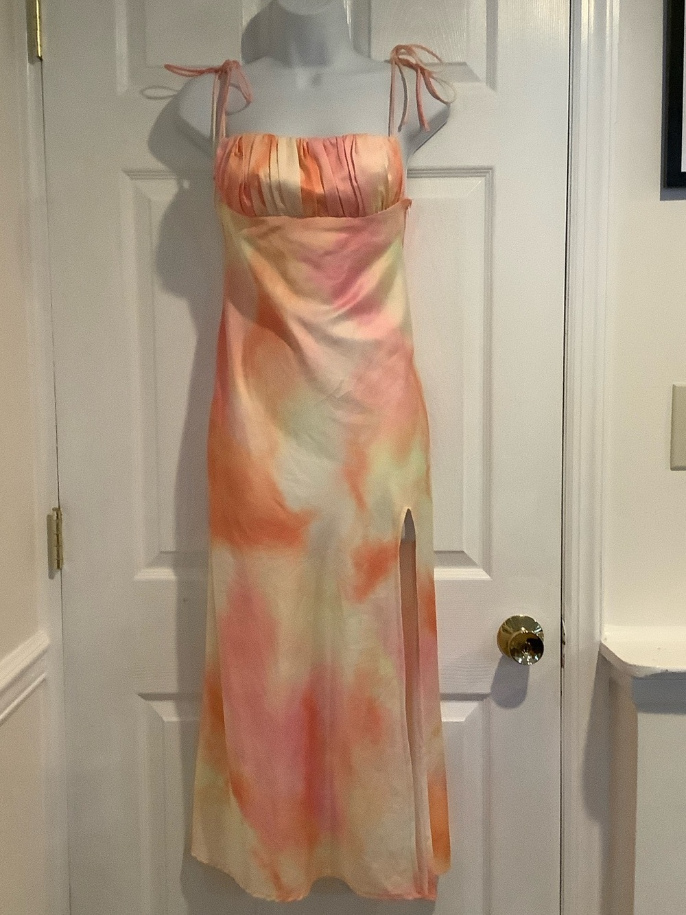 PRINCESS POLLY Satin Pastel TieDye Twee Coquette Girly Sorority Formal Dress 4